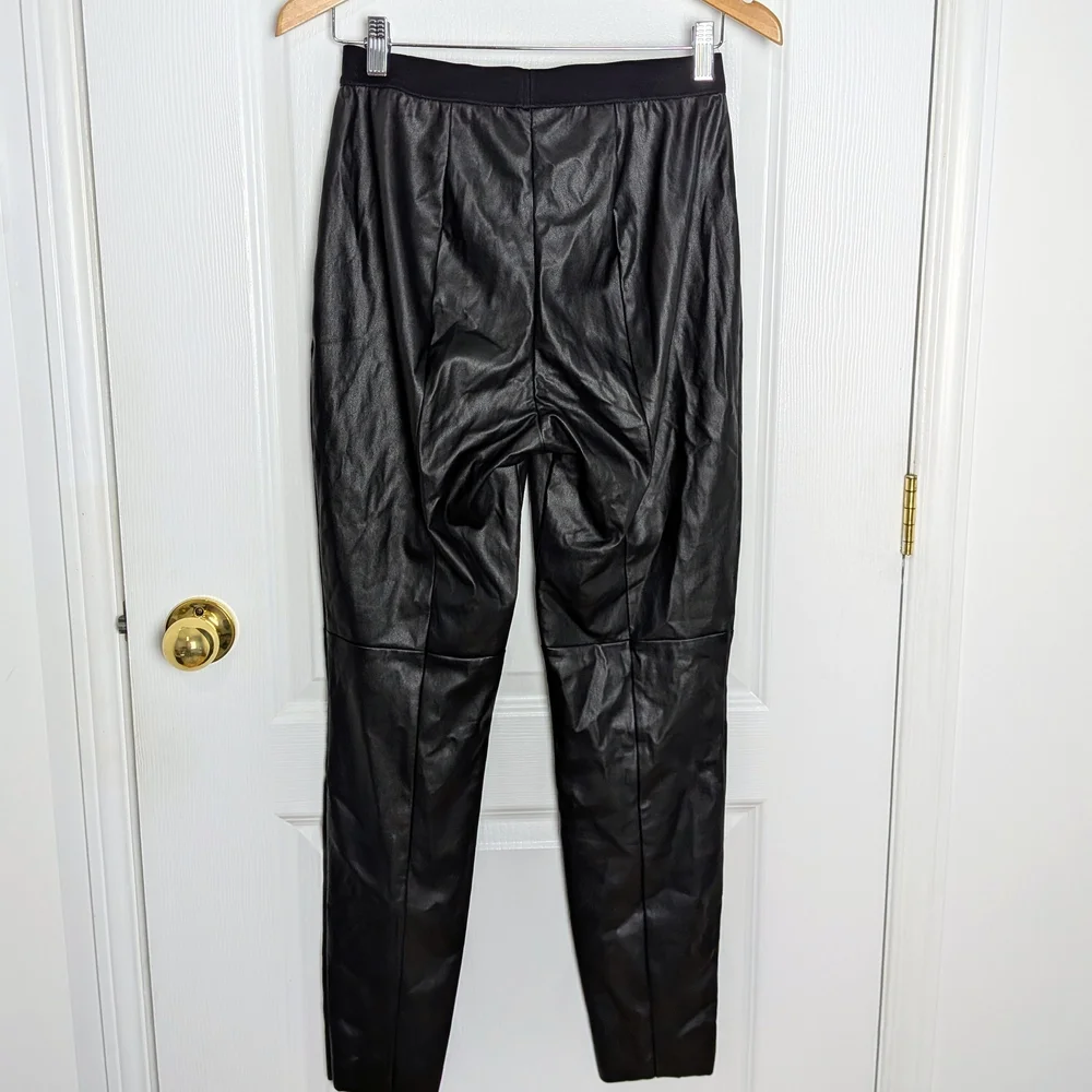 HUGO by Hugo Boss Faux Leather Slim Pants – Black – Women’s 8 - NWOT #129 - Picture 3 of 6